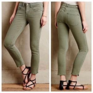 🟣 PILCRO AND THE LETTERPRESS Womens Size 26 Green Low-Rise Skinny Jeans